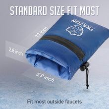 Load image into Gallery viewer, Outdoor Faucet Covers for Winter Freeze Protection 2 Pack - Faucet Cover - Winter Faucet Covers - Outside Faucet Covers for Winter Waterproof, Insulated Outdoor Faucet Cover, Large, 8" H x 5.9" W Blue