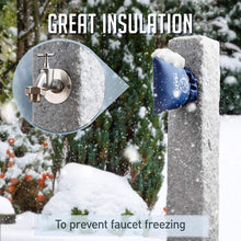 Load image into Gallery viewer, Outdoor Faucet Covers for Winter Freeze Protection 2 Pack - Faucet Cover - Winter Faucet Covers - Outside Faucet Covers for Winter Waterproof, Insulated Outdoor Faucet Cover, Large, 8" H x 5.9" W Blue