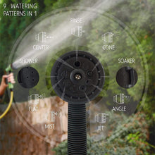 Load image into Gallery viewer, Garden Hose Nozzle Heavy Duty, High Pressure. Water Hose Nozzle Sprayer, Gun, Head. Spray Nozzle for Garden Hose, 9 Adjustable Watering Patterns, Nozzles for Garden, Lawn, Car Wash