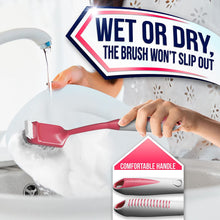 Load image into Gallery viewer, Dish Brush Set of 3 with Bottle Water Brush, Dish Scrub Brush and Scrubber Brush - Kitchen Scrub Brushes Ergonomic Non Slip Long Handle for Cleaning Cleaner Wash Sink Dishes Bottle Cup Glass Pot (Red)