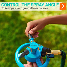 Load image into Gallery viewer, Garden Sprinklers for Yard 360 Degree Rotating, Lawn Sprinklers for Hoses, Large and Small Areas Up to 3000 Sq. Ft, Water Sprinkler for Lawn, Plants, Garden Hose Sprinklers Heavy Duty (Blue)