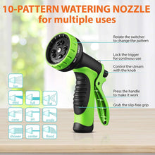 Load image into Gallery viewer, Garden Hose 50 ft & Nozzle, Expandable Garden Hose Heavy Duty, Retractable Water Hose 10 Function Nozzle, Flex Hose with Solid Brass Fittings &Durable Latex Core, Easy Storage with Garden Hose Holder