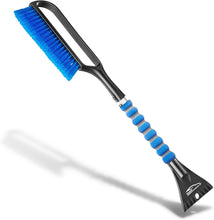 Load image into Gallery viewer, 27" Snow Brush and Snow Scraper for Car, Ice Scrapers for Car Windshield with Foam Grip for Cars, SUV, Trucks - Detachable Сar Scraper - No Scratch - Heavy Duty Handle, Snow Broom, Remover, Blue