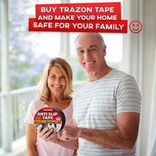 Load image into Gallery viewer, Grip Tape - Heavy Duty Anti Slip Tape for Stairs Outdoor/Indoor Waterproof 2Inch x 35Ft Safety Non Skid Roll for Stair Steps Traction Tread Staircases Grips Adhesive Non Slip Strips Nonslip Walk Black