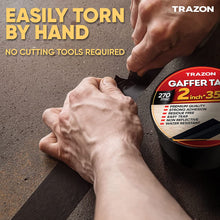 Load image into Gallery viewer, Gaffers Tape, Heavy Duty Gaffer Tape, Matte Non-Reflective Gаff Tape, Multipurpose, Easy to Tear, Residue Free, Gaffe Gaffing Goon Pro Cloth Tape for Cable, Stage, Photography 2 Inch x 35 Yards, Black