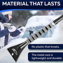 Load image into Gallery viewer, 27" Snow Brush and Snow Scraper for Car, Ice Scrapers for Car Windshield with Foam Grip for Cars, SUV, Trucks - Detachable Сar Scraper - No Scratch - Heavy Duty Handle, Snow Broom, Remover, Gray