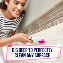 Load image into Gallery viewer, Scrub Brush Set of 3pcs - Cleaning Shower Scrubber with Ergonomic Handle and Durable Bristles - Grout Cleaner Brush - Scrub Brushes for Cleaning Bathroom/Shower/Tile/Kitchen/Floor/Bathtub/Carpet