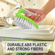 Load image into Gallery viewer, Scrub Brush Set of 3pcs - Cleaning Shower Scrubber with Ergonomic Handle and Durable Bristles - Grout Cleaner Brush - Scrub Brushes for Cleaning Bathroom/Shower/Tile/Kitchen/Floor/Bathtub/Carpet,Green