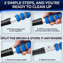 Load image into Gallery viewer, 27" Snow Brush and Snow Scraper for Car, Ice Scrapers for Car Windshield with Foam Grip for Cars, SUV, Trucks - Detachable Сar Scraper - No Scratch - Heavy Duty Handle, Snow Broom, Remover, Blue