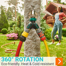 Load image into Gallery viewer, Water Splitter 2 Way, Garden Y Hose Connector Metal Body, Water Faucet Splitter with Comfortable Rubberized Grip, 2 Way Hose Splitter Heavy Duty for Outdoor and Indoor Use (Green)