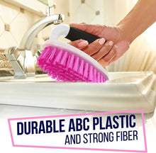 Load image into Gallery viewer, Scrub Brush Set of 3pcs - Cleaning Shower Scrubber with Ergonomic Handle and Durable Bristles - Grout Cleaner Brush - Scrub Brushes for Cleaning Bathroom/Shower/Tile/Kitchen/Floor/Bathtub/Carpet