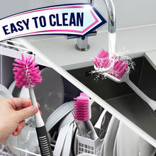 Load image into Gallery viewer, Dish Brush Set of 3 with Bottle Water Brush, Dish Scrub Brush and Scrubber Brush - Kitchen Scrub Brushes Ergonomic Non Slip Long Handle for Cleaning Cleaner Wash Sink Dishes Bottle Cup Glass Pot