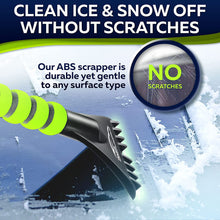 Load image into Gallery viewer, 27" Snow Brush and Snow Scraper for Car, Ice Scrapers for Car Windshield with Foam Grip for Cars, SUV, Trucks - Detachable Сar Scraper - No Scratch - Heavy Duty Handle, Snow Broom, Remover, Green