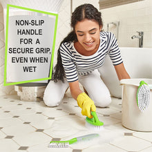 Load image into Gallery viewer, Scrub Brush Set of 3pcs - Cleaning Shower Scrubber with Ergonomic Handle and Durable Bristles - Grout Cleaner Brush - Scrub Brushes for Cleaning Bathroom/Shower/Tile/Kitchen/Floor/Bathtub/Carpet,Green