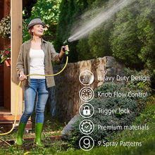 Load image into Gallery viewer, Garden Hose Nozzle Heavy Duty, High Pressure. Water Hose Nozzle Sprayer, Gun, Head. Spray Nozzle for Garden Hose, 9 Adjustable Watering Patterns, Nozzles for Garden, Lawn, Car Wash