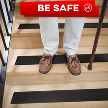 Load image into Gallery viewer, Grip Tape - Heavy Duty Anti Slip Tape for Stairs Outdoor/Indoor Waterproof 4Inch x 35Ft Safety Non Skid Roll for Stair Steps Ramp Traction Tread Staircases Grips Adhesive Non Slip Strips Walk Black