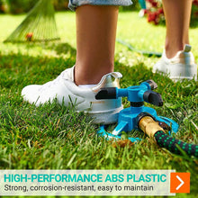 Load image into Gallery viewer, Garden Sprinklers for Yard 360 Degree Rotating, Lawn Sprinklers for Hoses, Large and Small Areas Up to 3000 Sq. Ft, Water Sprinkler for Lawn, Plants, Garden Hose Sprinklers Heavy Duty (Blue)