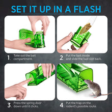 Load image into Gallery viewer, Trazon Humane Mouse Traps Catch and Release That Work - Mouse Traps No Kill - Live Mouse Traps - Reusable Mouse Traps for House,Garage,Outside,Small Mice,Multiple Mice - 2 Pack