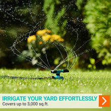 Load image into Gallery viewer, Garden Sprinklers for Yard 360 Degree Rotating, Lawn Sprinklers for Hoses, Large and Small Areas Up to 3000 Sq. Ft, Water Sprinkler for Lawn, Plants, Garden Hose Sprinklers Heavy Duty (Blue)