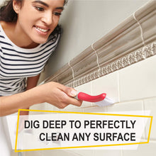 Load image into Gallery viewer, Scrub Brush Set of 3pcs - Cleaning Shower Scrubber with Ergonomic Handle and Durable Bristles - Grout Cleaner Brush - Scrub Brushes for Cleaning Bathroom/Shower/Tile/Kitchen/Floor/Bathtub/Carpet (Red)