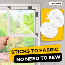 Load image into Gallery viewer, Hook and Loop Tape Roll with Heavy Duty Adhesive Industrial Strength Easy to Cut, Strong Hook and Loop Strips with Sticky Back, White, 1 Inch * 30 Feet