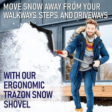 Load image into Gallery viewer, Snow Shovel for Driveway Car Home Garage - Portable Folding Snow Shovel with Retractable Ergonomical Handle and Large Capacity for Snow Removal - Heavy Duty Metal Collapsible Shovel Removal (Black)