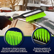 Load image into Gallery viewer, 27" Snow Brush and Snow Scraper for Car, Ice Scrapers for Car Windshield with Foam Grip for Cars, SUV, Trucks - Detachable Сar Scraper - No Scratch - Heavy Duty Handle, Snow Broom, Remover, Green