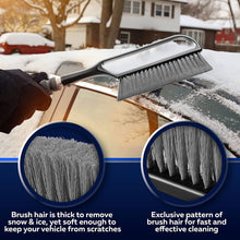 Load image into Gallery viewer, 27" Snow Brush and Snow Scraper for Car, Ice Scrapers for Car Windshield with Foam Grip for Cars, SUV, Trucks - Detachable Сar Scraper - No Scratch - Heavy Duty Handle, Snow Broom, Remover, Gray