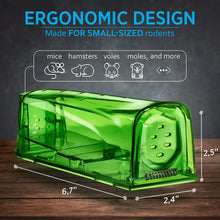 Load image into Gallery viewer, Trazon Humane Mouse Traps Catch and Release That Work - Mouse Traps No Kill - Live Mouse Traps - Reusable Mouse Traps for House,Garage,Outside,Small Mice,Multiple Mice - 2 Pack