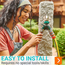 Load image into Gallery viewer, Water Splitter 2 Way, Garden Y Hose Connector Metal Body, Water Faucet Splitter with Comfortable Rubberized Grip, 2 Way Hose Splitter Heavy Duty for Outdoor and Indoor Use (Green)