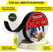 Load image into Gallery viewer, Grip Tape - Heavy Duty Anti Slip Tape for Stairs Outdoor/Indoor Waterproof 1Inch x 35Ft Safety Non Skid Roll for Stair Steps Traction Tread Staircases Grips Adhesive Non Slip Strips Nonslip Walk Black