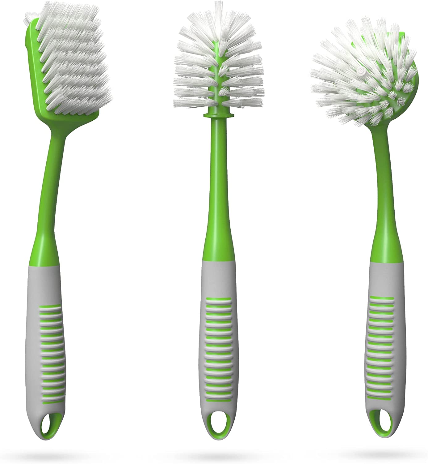 Dish Brush Set of 3 with Bottle Water Brush, Scrub Brush and Scrubber –  Trazon Store