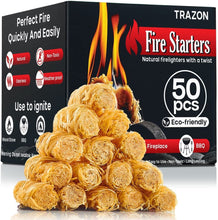 Load image into Gallery viewer, Fire Starters for Indoor Fireplace, Campfires, Wood Stove, Grill, Charcoal Chimney, Fire Pit, BBQ Accessories - Charcoal Starter, Fatwood Fire Starter Sticks, Tumbleweeds Fire Starter - Firestarter