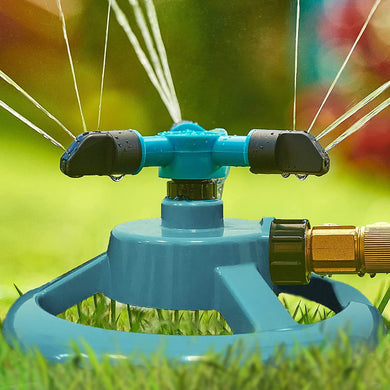 Garden Sprinklers for Yard 360 Degree Rotating, Lawn Sprinklers for Hoses, Large and Small Areas Up to 3000 Sq. Ft, Water Sprinkler for Lawn, Plants, Garden Hose Sprinklers Heavy Duty (Blue)