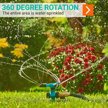 Load image into Gallery viewer, Garden Sprinklers for Yard 360 Degree Rotating, Lawn Sprinklers for Hoses, Large and Small Areas Up to 3000 Sq.Ft, Water Sprinkler for Lawn, Plants, Garden Hose Sprinklers Heavy Duty with Ground Spike
