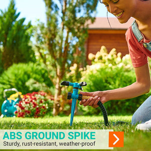 Garden Sprinklers for Yard 360 Degree Rotating, Lawn Sprinklers for Hoses, Large and Small Areas Up to 3000 Sq.Ft, Water Sprinkler for Lawn, Plants, Garden Hose Sprinklers Heavy Duty with Ground Spike