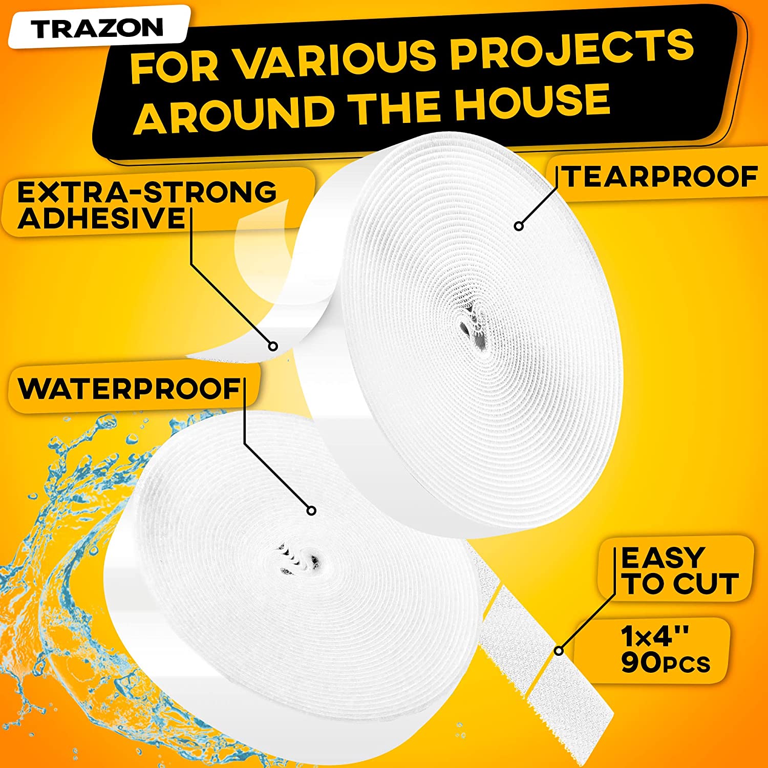 VELCRO Heavy Duty Industrial Strength Adhesive Hook & Loop Tape