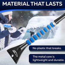 Load image into Gallery viewer, 27&quot; Snow Brush and Snow Scraper for Car, Ice Scrapers for Car Windshield with Foam Grip for Cars, SUV, Trucks - Detachable Сar Scraper - No Scratch - Heavy Duty Handle, Snow Broom, Remover, Blue