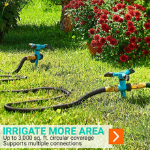 Load image into Gallery viewer, Garden Sprinklers for Yard 360 Degree Rotating, Lawn Sprinklers for Hoses, Large and Small Areas Up to 3000 Sq.Ft, Water Sprinkler for Lawn, Plants, Garden Hose Sprinklers Heavy Duty with Ground Spike