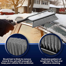 Load image into Gallery viewer, 27&quot; Snow Brush and Snow Scraper for Car, Ice Scrapers for Car Windshield with Foam Grip for Cars, SUV, Trucks - Detachable Сar Scraper - No Scratch - Heavy Duty Handle, Snow Broom, Remover, Gray